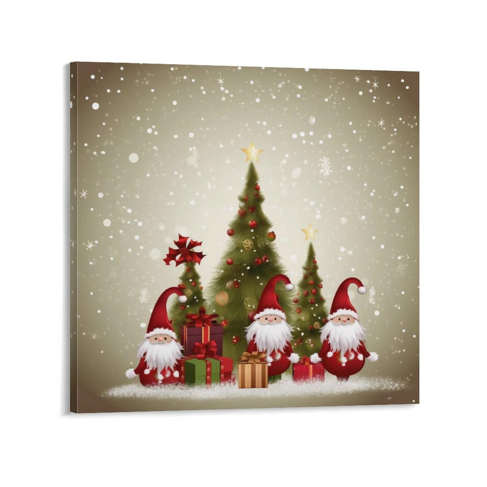 Merry Christmas Canvas Wall Art for Bedroom 20x20inch(50x50cm) Canvas Prints Artwork for Walls Modern Picture Artwork Painting for Living Room Aesthetic Wall Paintings for Bathroom Kitchen Office Deco