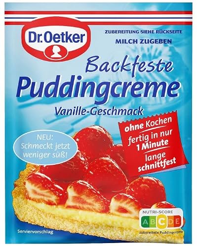 Générique - Vanille- - Backfeste Puddingcreme - Crème Pudding à la Vanille - Mélange pour Pudding Délicieux - Idéale pour Desserts Crémeux et Gourmands - Compatible avec Dr.Oetker - 35g