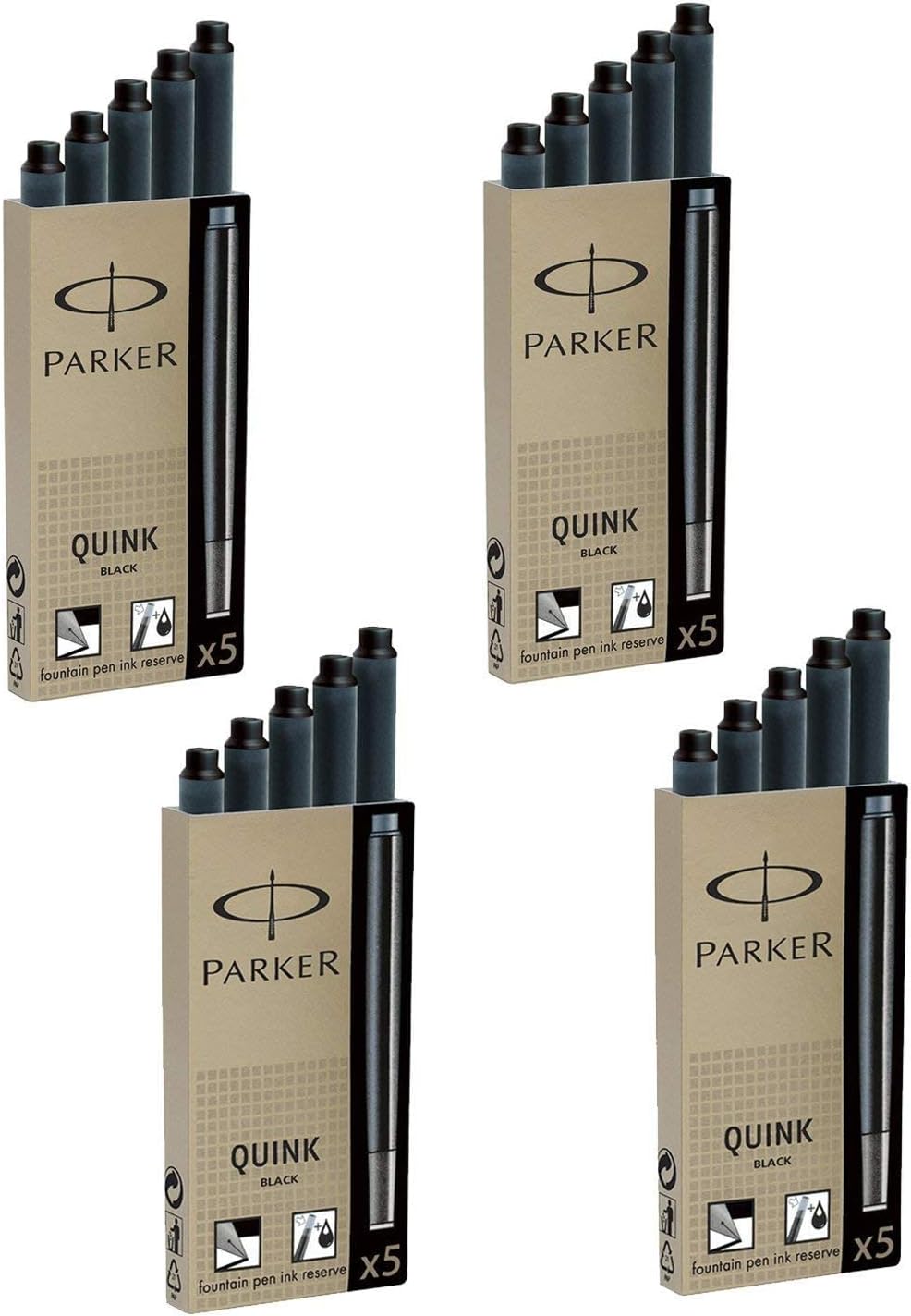 Parker Quink Permanent Ink Fountain Pen Refill Cartridges