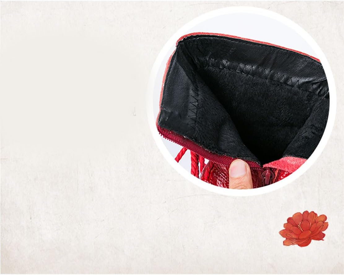 Women PU Leather Comfortable Combat Waterproof Ankle Boots Warm Fur Snow Slip On Classic Mid-calf Fur Lining Fashion Multiple Colors Winter Boots