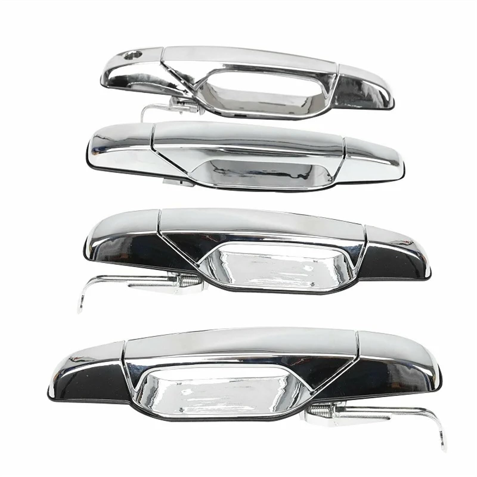 OUVECR for GMC for Sierra 1500 2500 HD 3500 HD for Yukon 2007-2013 4Pcs/Set Chrome Door Handles Passenger Side Exterior Handle Car Outer Door Handle
