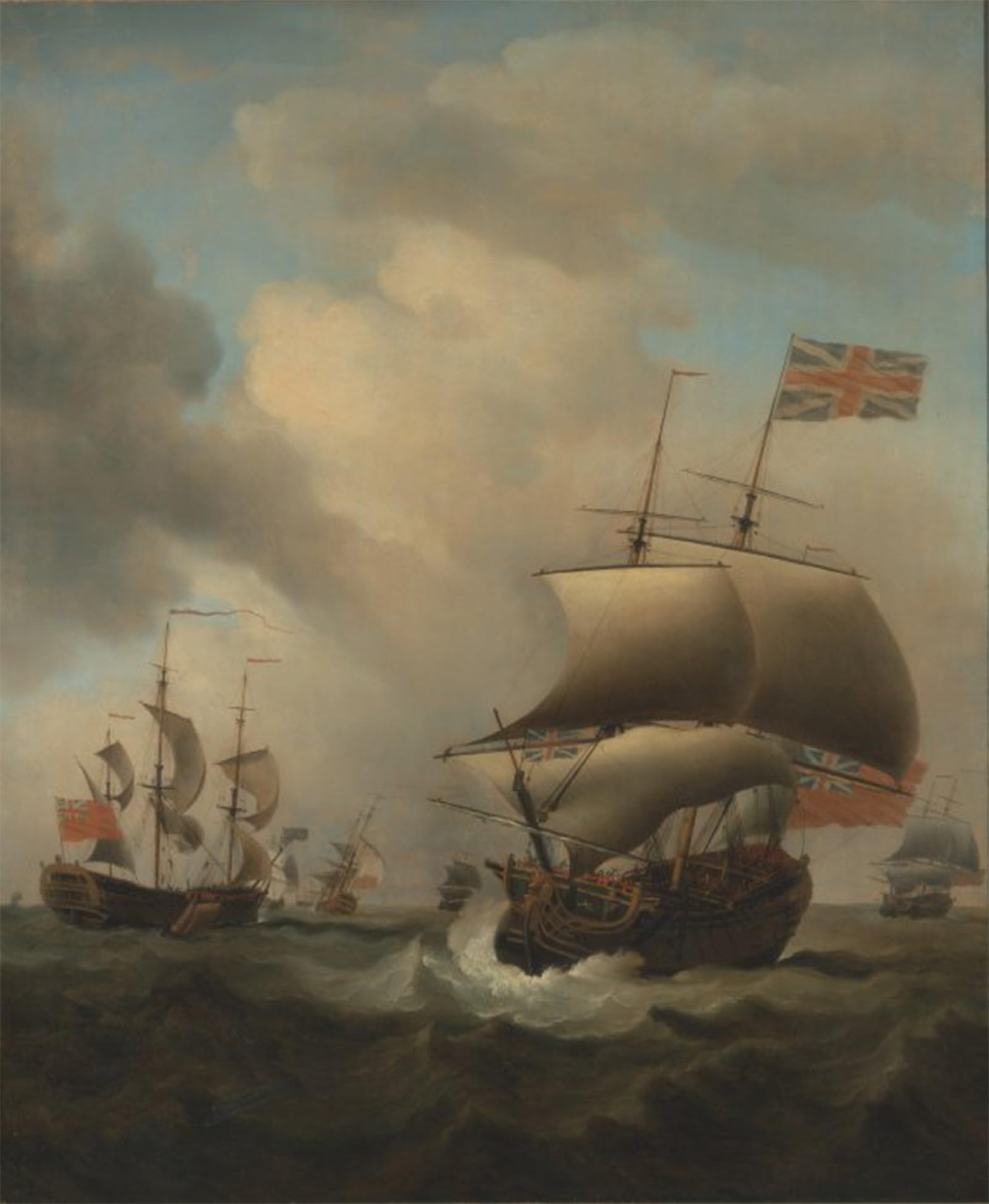 POSTERIIk Vintage Art Print Images Pictures Print Shipping in a Choppy Sea by Famous Painter Modern Colour Posters for Office Home Decor 60x90cm
