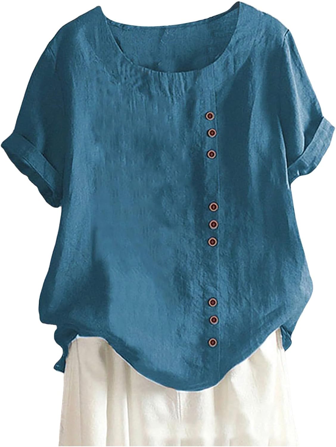 Linen Tops for Women Blouses 2025 Rave top Novelty Print 3D