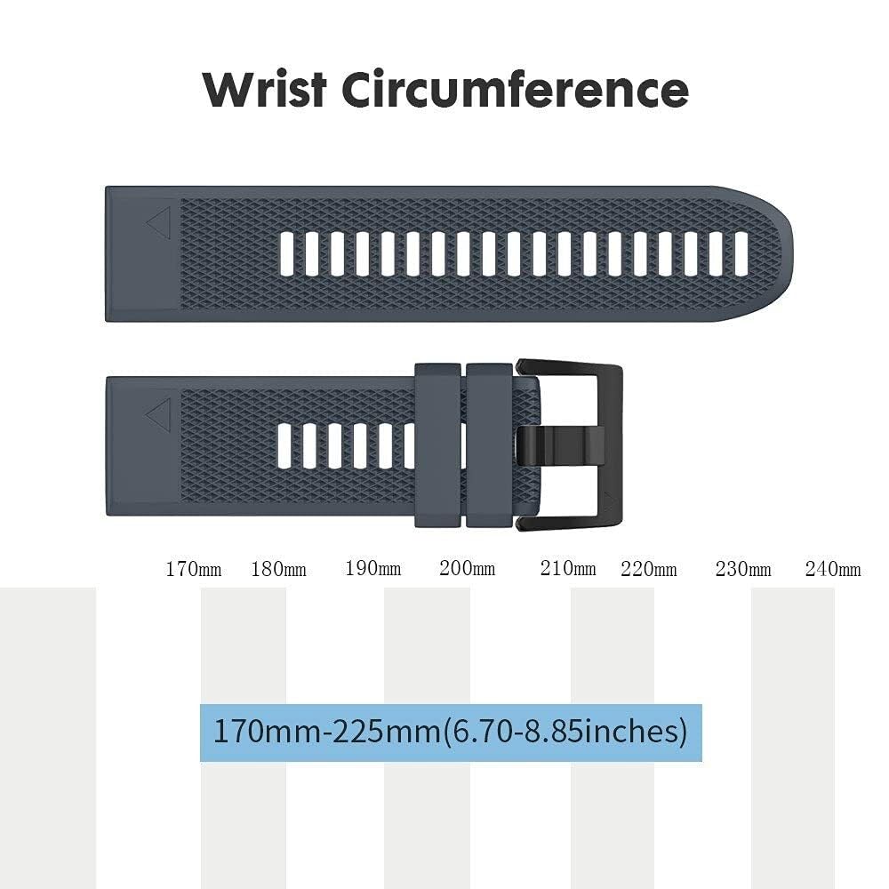 Pasek do zegarka Fenix 5 o szerokości 22 mm, miękki silikonowy pasek do zegarka Fenix 5 Plus, Fenix 6, Fenix 6 Pro, Fenix 7, exip, Forerunner 935, 945, Approach S60, Quatix 5, One Size, Agat
