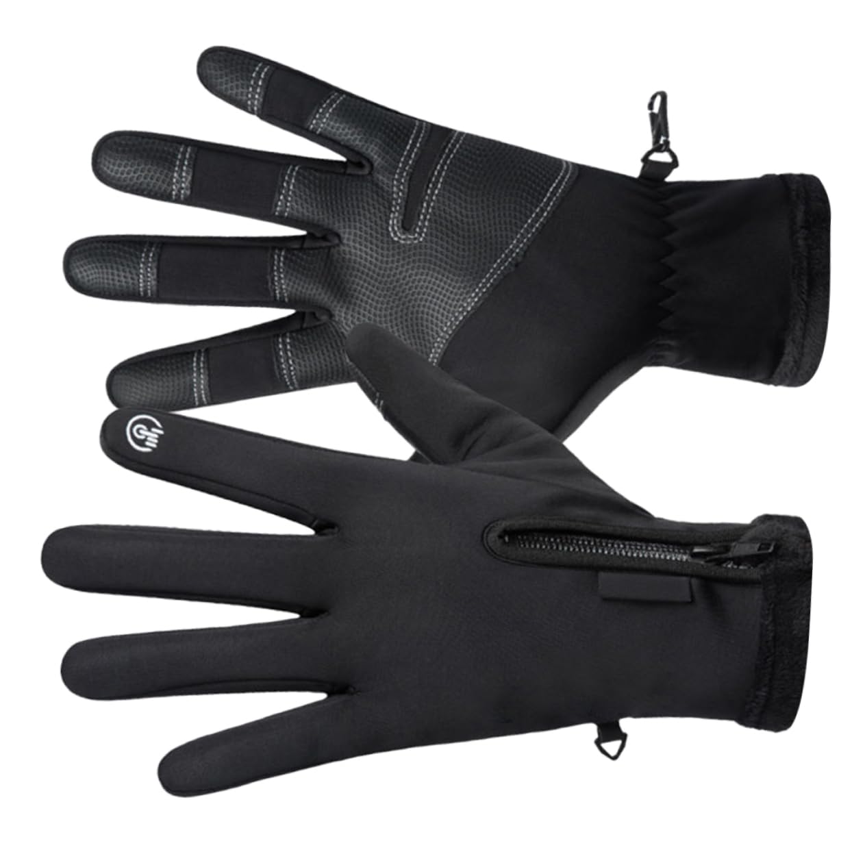 VALICLUD 1Pair Winter Riding Gloves Windproof Touch Screen Bike Gloves for Men XXL Black for Mountain Biking and Outdoor Activities Non Slip Design for Optimal Grip