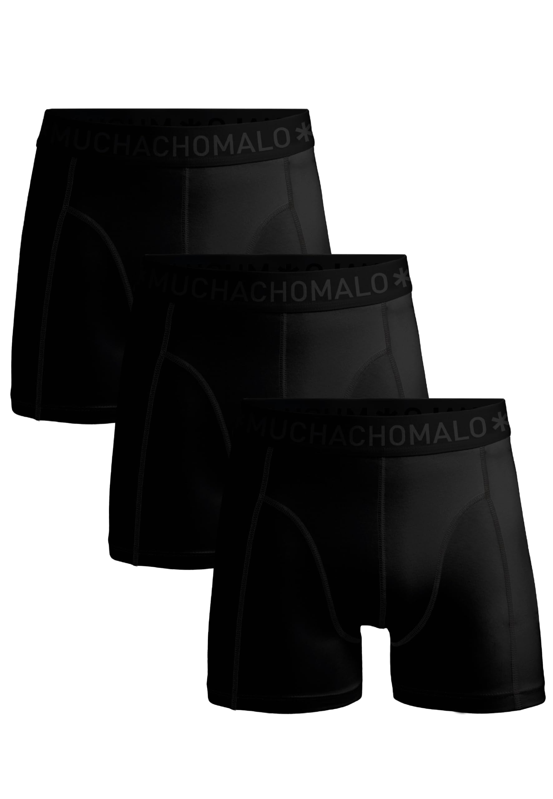 Muchachomalo Hombre Bóxer 3-Pack, Liso, Algodón, Cinturilla Elástica