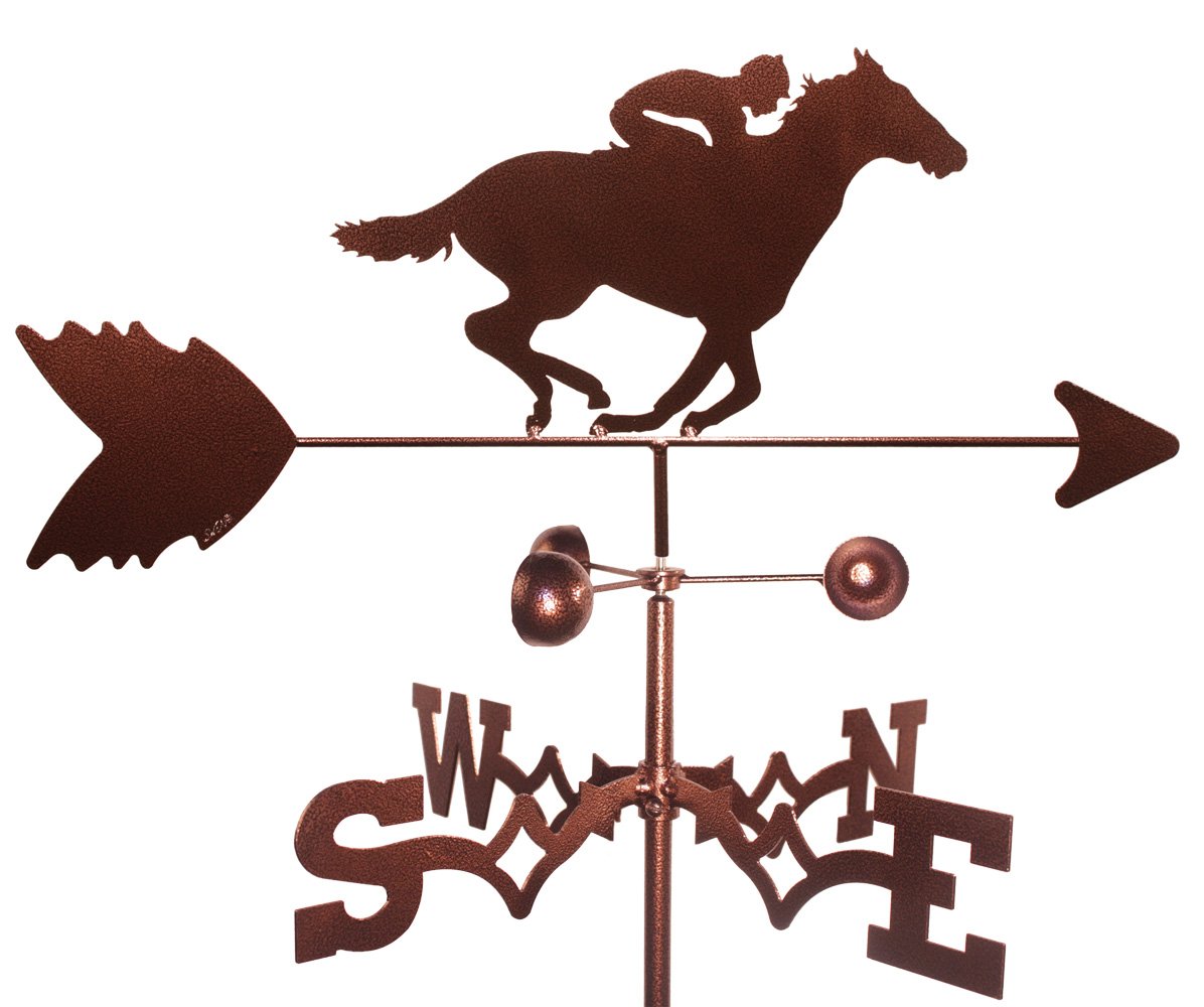 Race Horse Weathervane with Roof Mounting