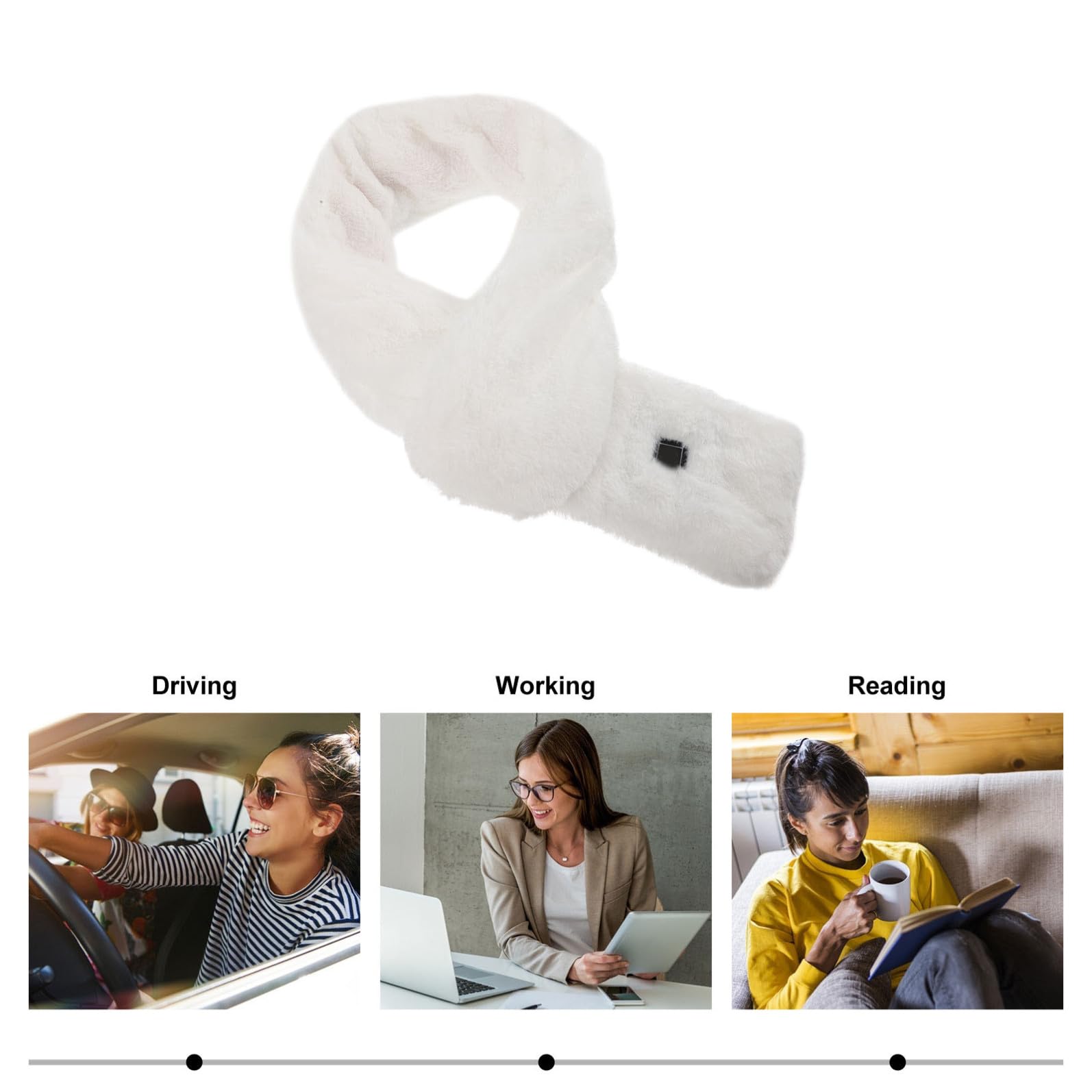 2piezas Bufanda Térmica Eléctrica Para Invierno Pañuelo Calentador Usb Para Actividades Al Aire y Cálido Para Frío