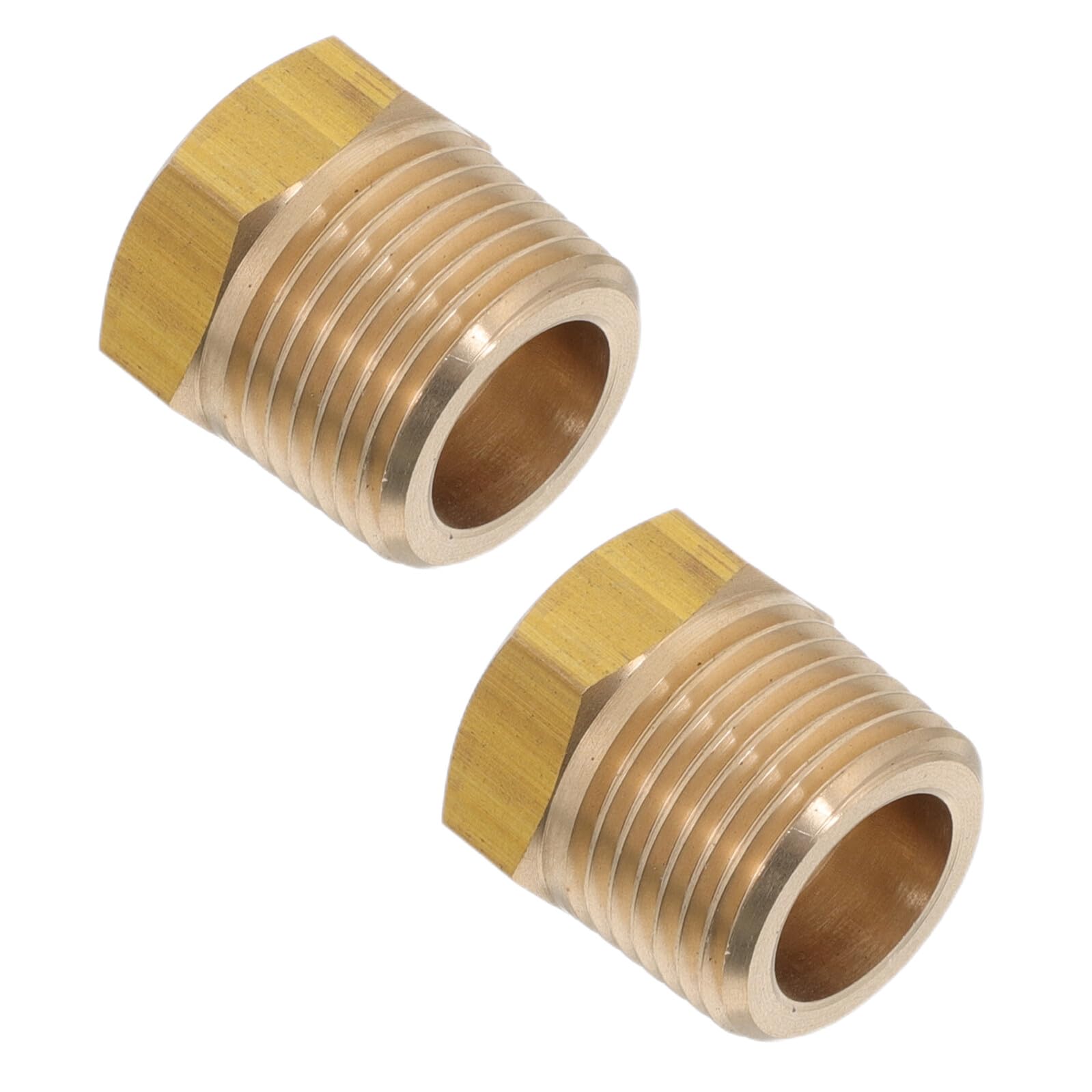 Adaptador de latón BSPT macho 3/8 a NPT hembra 1/4 con diseño hexagonal para tubería
