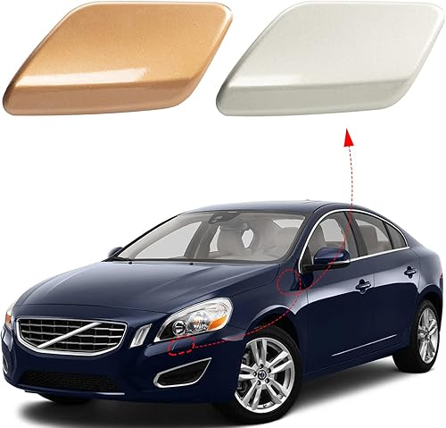 CZShiYue Tapa de boquilla para limpiaparabrisas delantero para Volvo S60 2011 2012 2013 39802681 39802699 (rojo, lado derecho del pasajero)