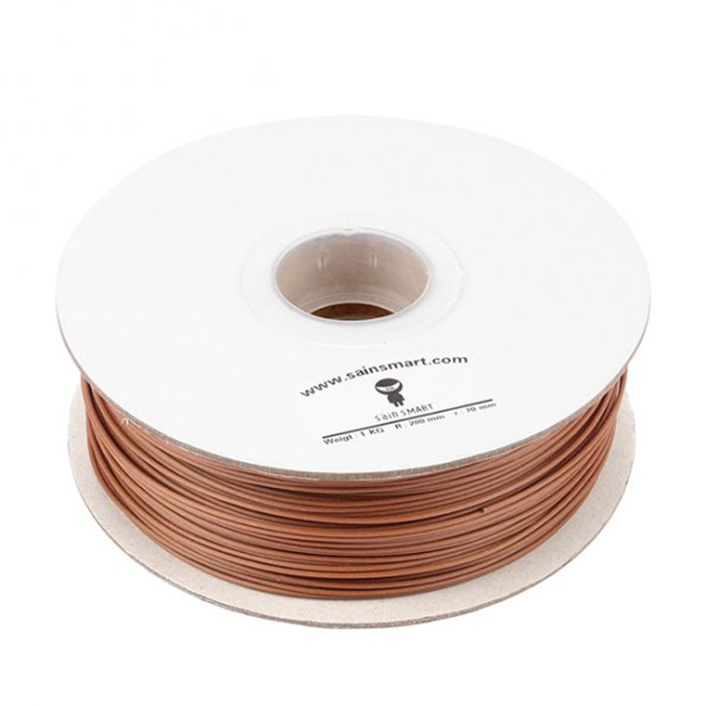 SainSmart Imported Dark Brown Wood Filament 1kg/2.2lb for 3D Printers Reprap, Afinia, Solidoodle 2, Printrbot LC, MakerGear M2 and UP! (Afinia H-Series)