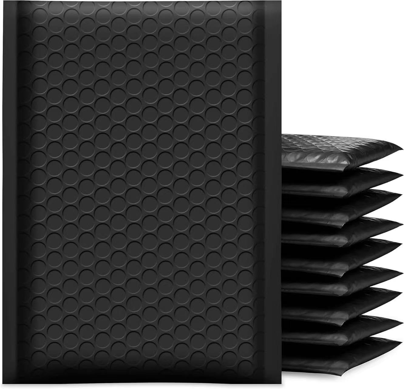 FCLMHD 100pcs 6x10 Inch Poly Bubble Mailers Waterproof Envelopes Shipping Envelopes Bags Black Padded Bubble Envelopes for Shipping/Packaging/Mailing
