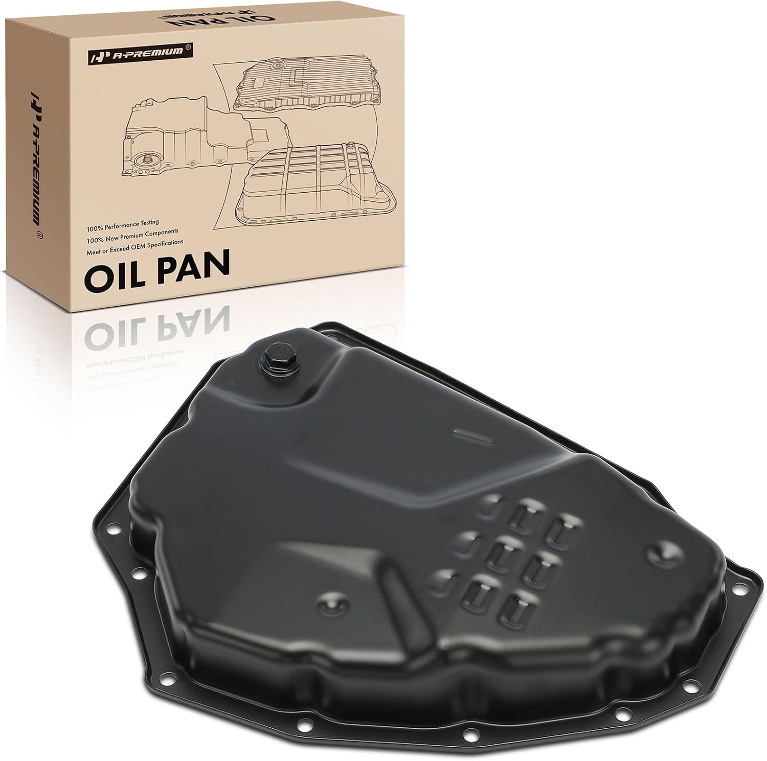 A-Premium Transmission Oil Pan with Drain Plug Compatible with Nissan Kicks 2019, 1.6L, Replaces 3139050X0B, 31390-50X0B