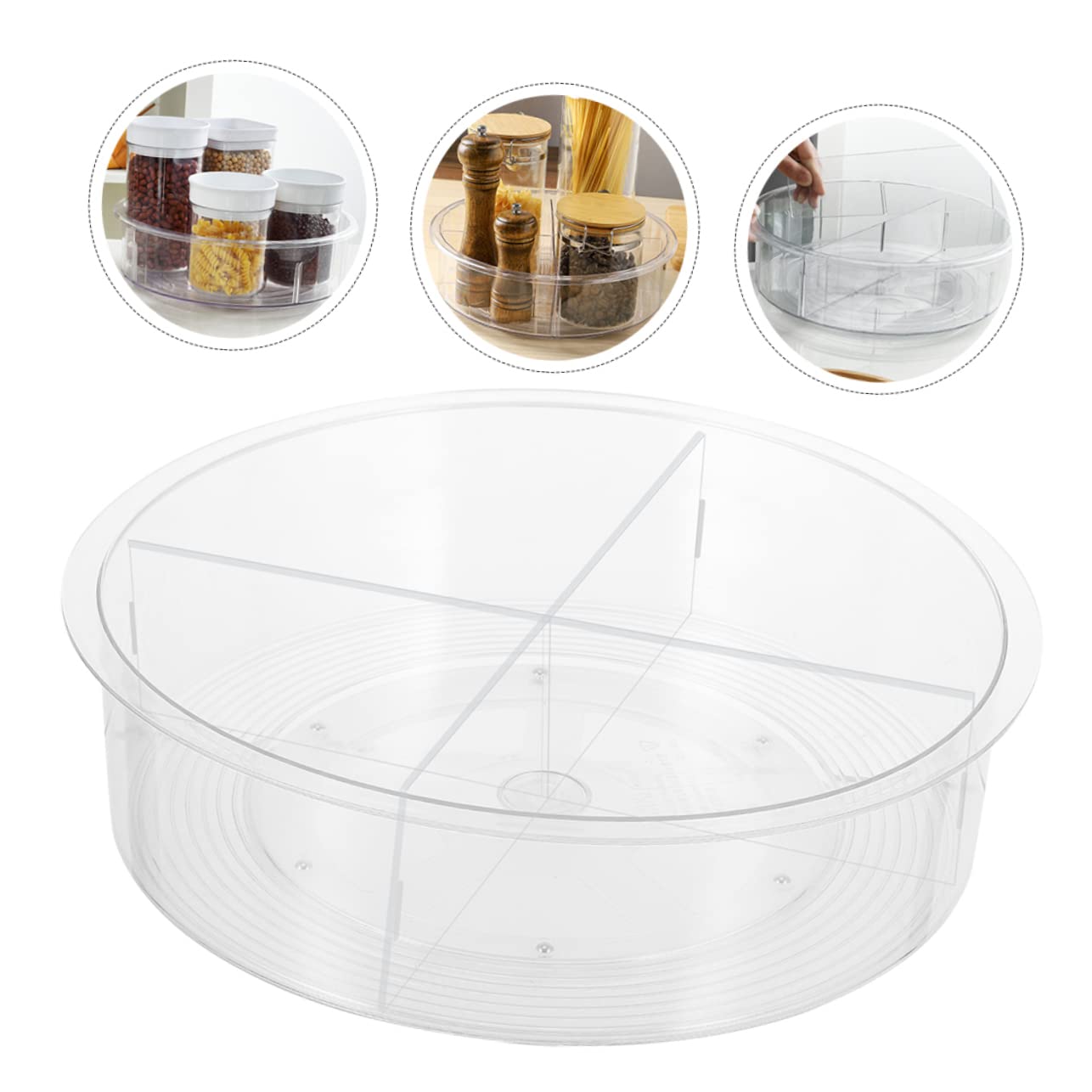 Caja de Almacenamiento Transparente Multifuncional Giratoria Grande Pet 1