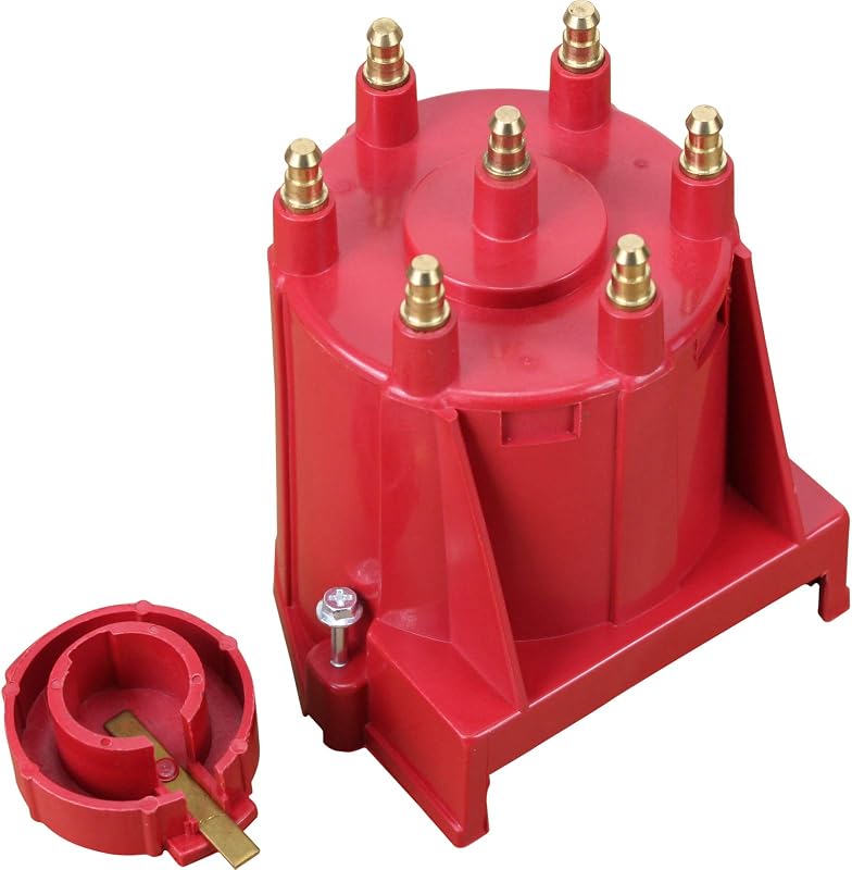 Kit de tampa e rotor do distribuidor AIP Electronics vermelho para GM V6 4.3 EFI TBI – CAP1035-R