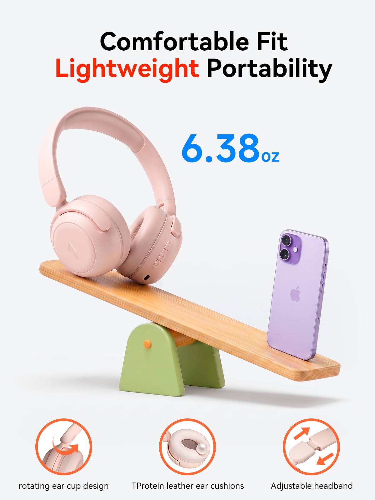 1MORE HQ20 Auriculares para Niños, Auditiva Límite de 75/85/90dB, Plegable Cascos Inalámbricos 5.3 Bluetooth, HD-Micrófono, Sonido Estéreo, para Niños Niñas Adolescentes, iPad, Tableta, Viajes