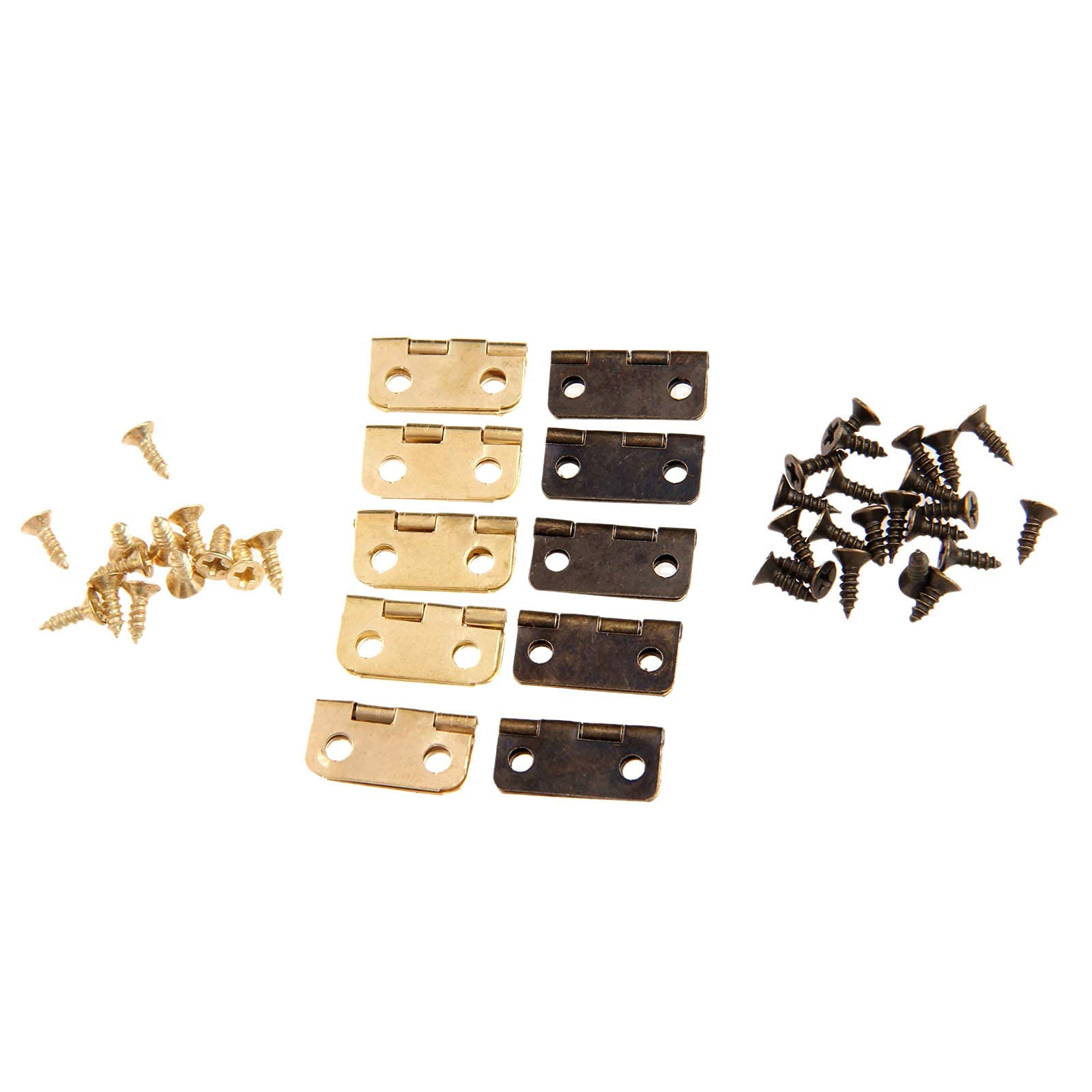 Nvsfzgiyg Bronze Hinge, 50Pcs 16X13mm Antique Cabinet Furniture Accessories Jewelry Boxes Small Fittings(Bronze)