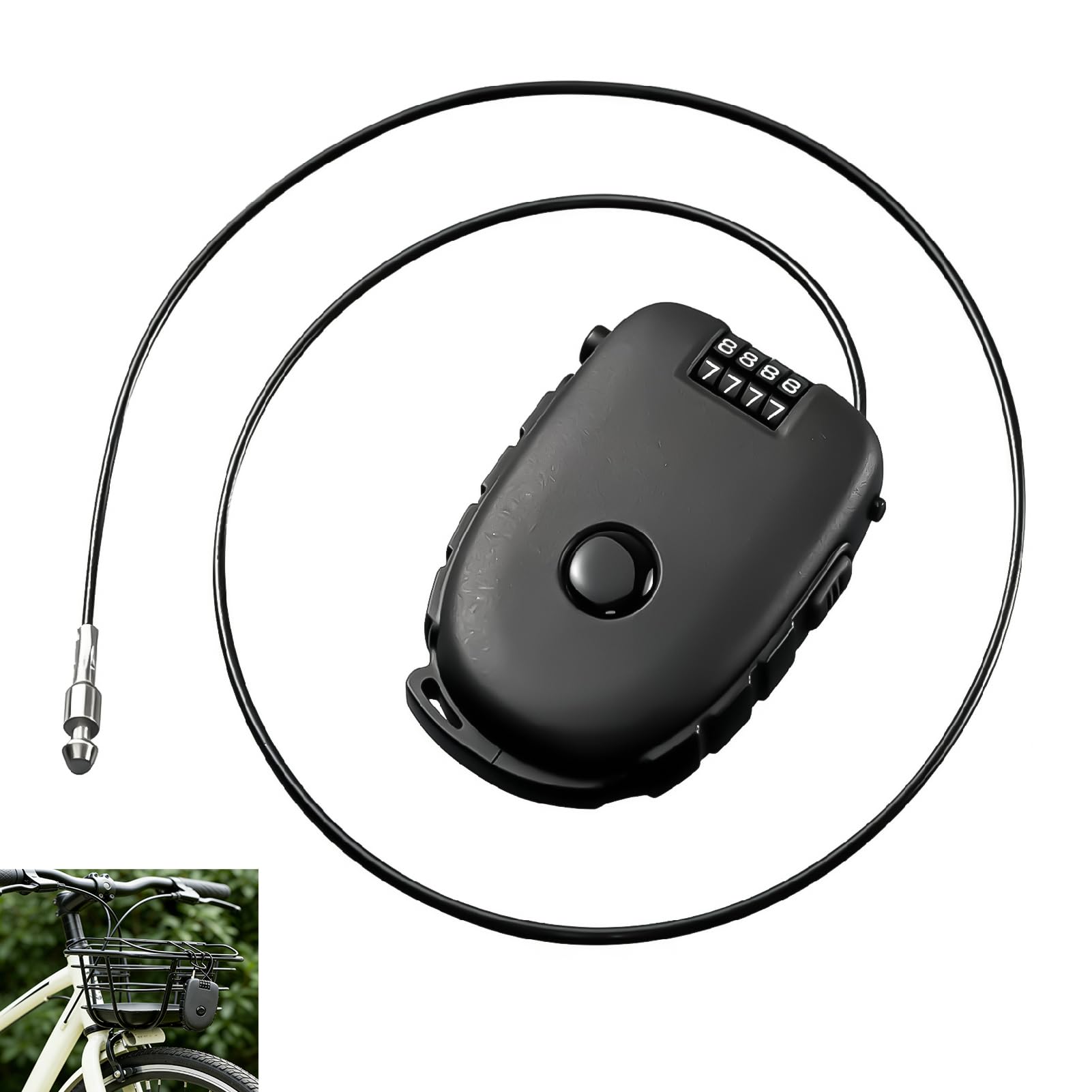 Newdeport Câble antivol pour snowboard : câble en acier rétractable de 75 cm – vélo, casque, bagages, poussette, voyage et mini cadenas de ski – Noir Newdeport Câble antivol pour snowboard : câble en acier rétractable de 75 cm – vélo, casque, bagages, poussette, voyage et mini cadenas de ski – Noir