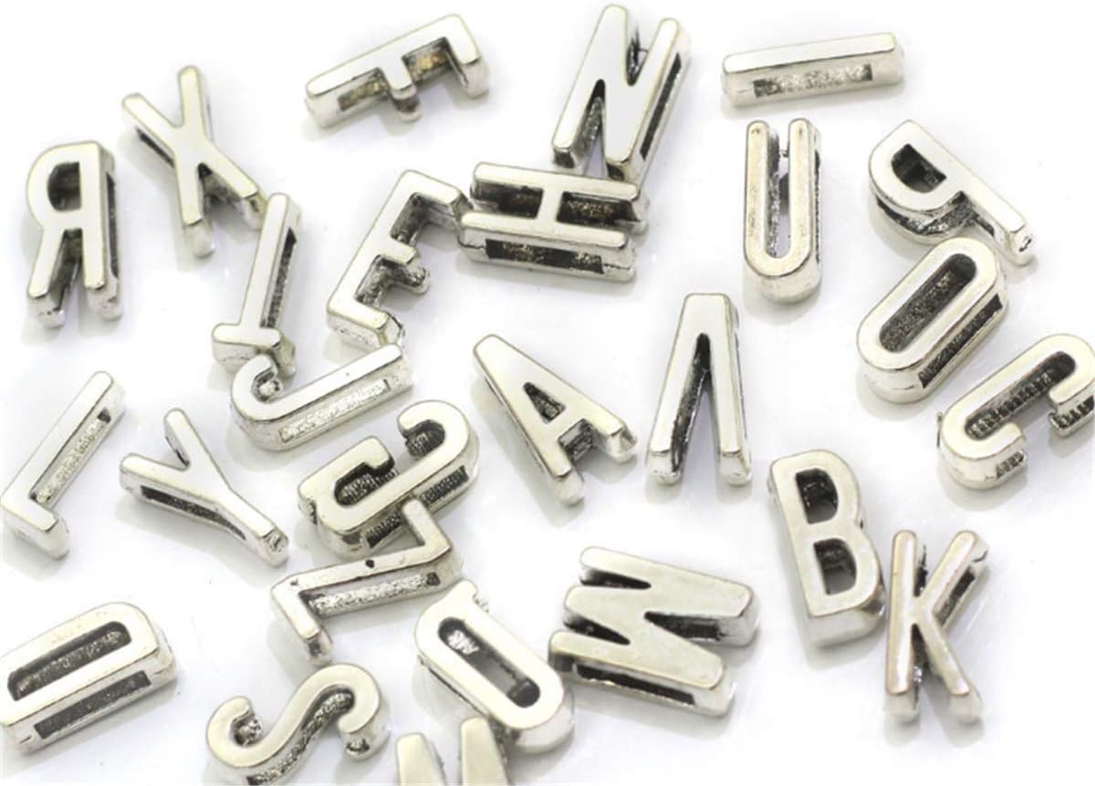 YYaaloa A-Z 26 Alphabet Letter Bracelet Charms (4 set / 104pcs) DIY Charms Pendant for DIY Crafting, Bracelet Necklace Earring Jewelry Making Accessory - Image 7