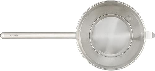 Miniatura 13 de Restaurantware Chinois - Colador de acero inoxidable de 10.2 pulgadas con malla extrafina para salsas, caldos, sopas, caldos, tamizado, herramientas