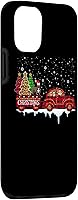 Vista 3 de Funda para iPhone 15 Pit Bull Dog Christmas Red Plaid Truck Santa Christmas Tree
