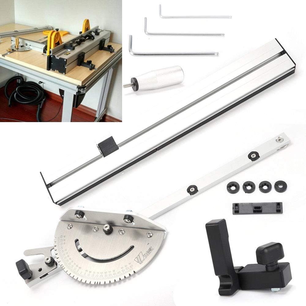 Professional mitre Gauge Box Joint jig kit Adjustable flip Stop 450 mm for Table Saw/Router saws Accessories Ruler