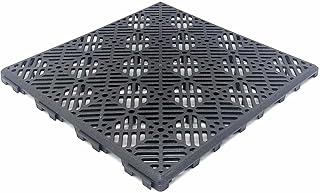 ANTIHUMEDADES Pack Ahorro 24 losetas autoventiladas (2m² Aprox. - Forja/Antracita) 30x30x1,5cm - Suelos Piscinas, terrazas, tarima Flotante, césped Artificial, macetas, perreras, trasteros