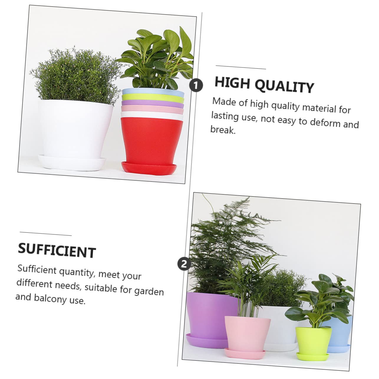 Amazon | HYTROVE 多肉植物 盆栽用プラスチック製植木鉢プレート 25個 