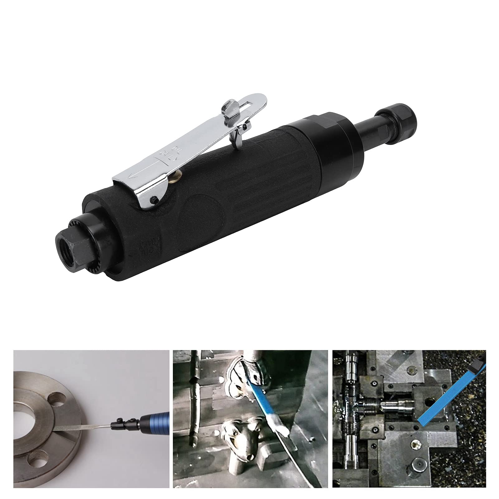 Herramienta de molienda neumática compacta de baja vibración, alta potencia, diseño de rodamiento de bolas sellado, para decoración del hogar, pulido artesanal