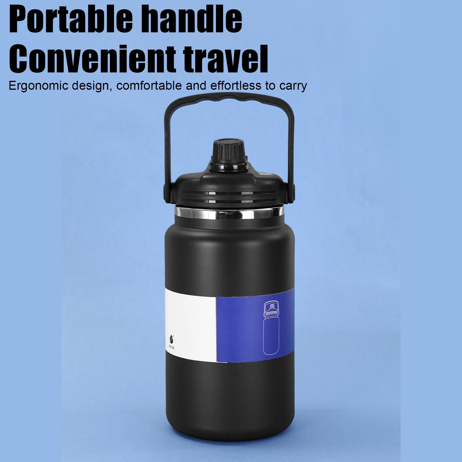 Edelstahl Wasserflaschen 4 Liter Vakuum Isolierbehälter | Trinkflaschen Aus Edelstahl für den Einsatz beim Fitness, Wandern, in der Schule, auf Reisen, beim Camping, Radfahren, für