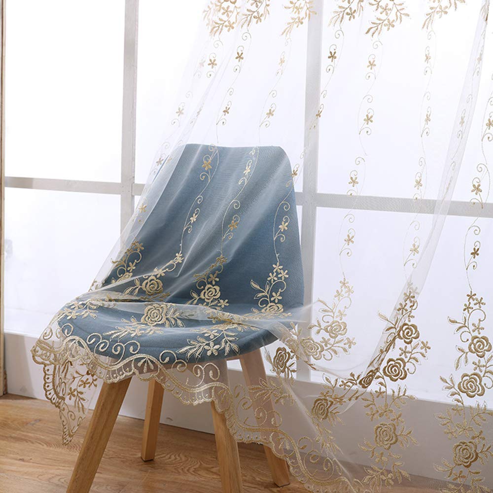 Rose Embroidered Curtains Curtains & Drapes
