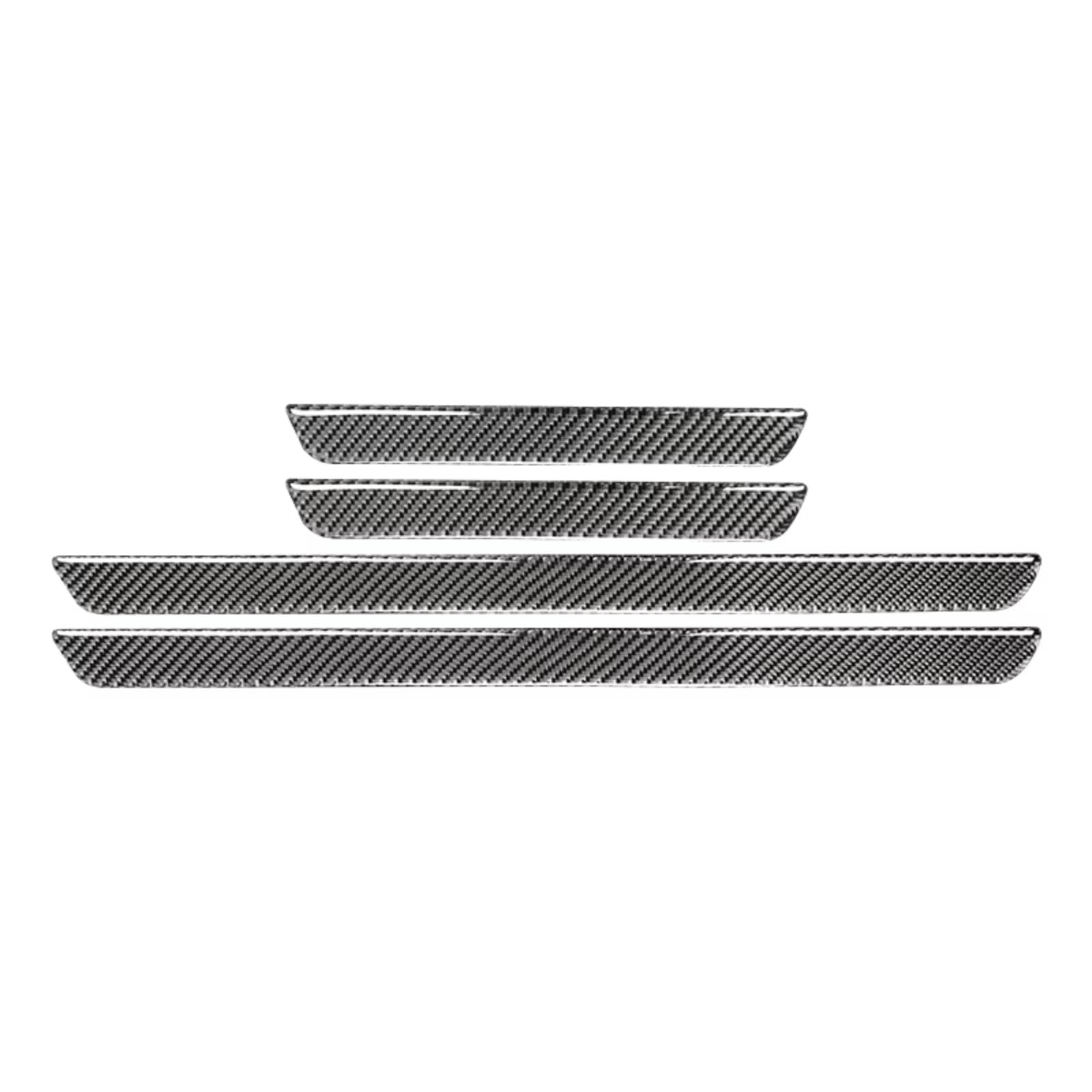 Modification Interior Compatible with A4L A4 B9 2017 2018 2019 Accessories Carbon Fiber Modification Interior Car Threshold Strip Cover Trim Stickers Decoration