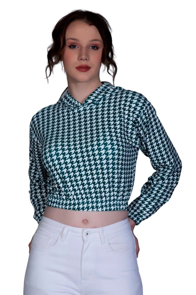 om sai latest creation Girl's/Women's Western Crop Top with Innovative Chex Printed & Full Sleeves for Girl's/Women's||Casual Wear||Running Wear Western Crop Top for Girl's/Women's.-picture-10