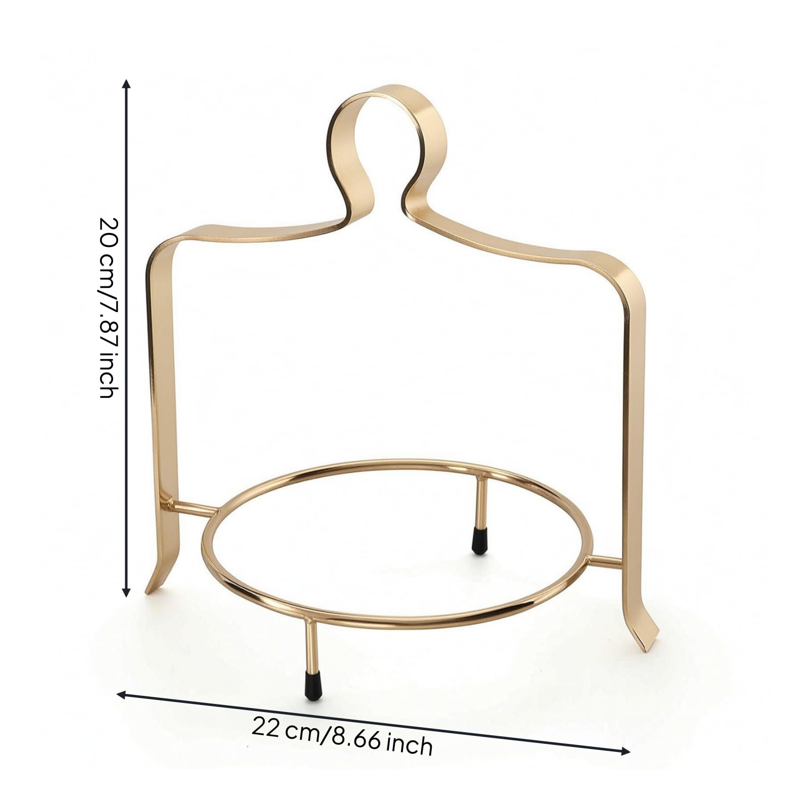 Gralara Présentoir à Dessert Plateau Support , Or , 1 Niveau, Support En Acier Inoxydable
