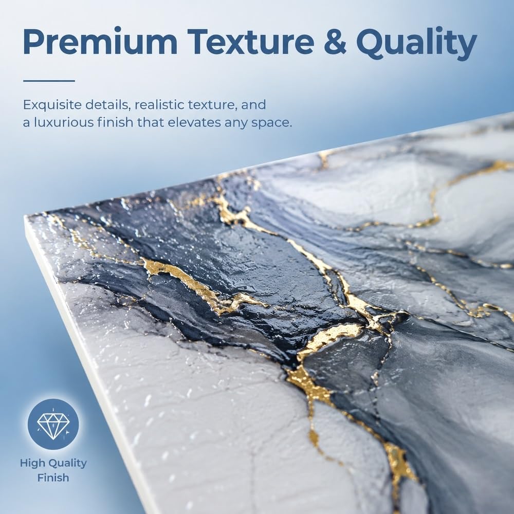 Paneles de pared de mármol, adhesivo for salpicaduras de azulejos | Panel de espuma PVE de 11,81x11,81 pulgadas, fácil instalación, resistente a arañazos, imperfecciones(Color51,36pcs)