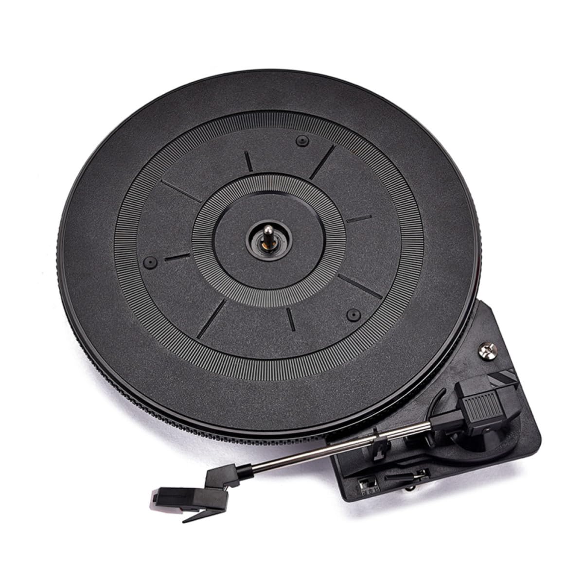 TEHAUX Giradischi Vinili Vintage 28cm Contrappeso Regolabile e Stilo in Plastica Nero per Audio di Stili multipli