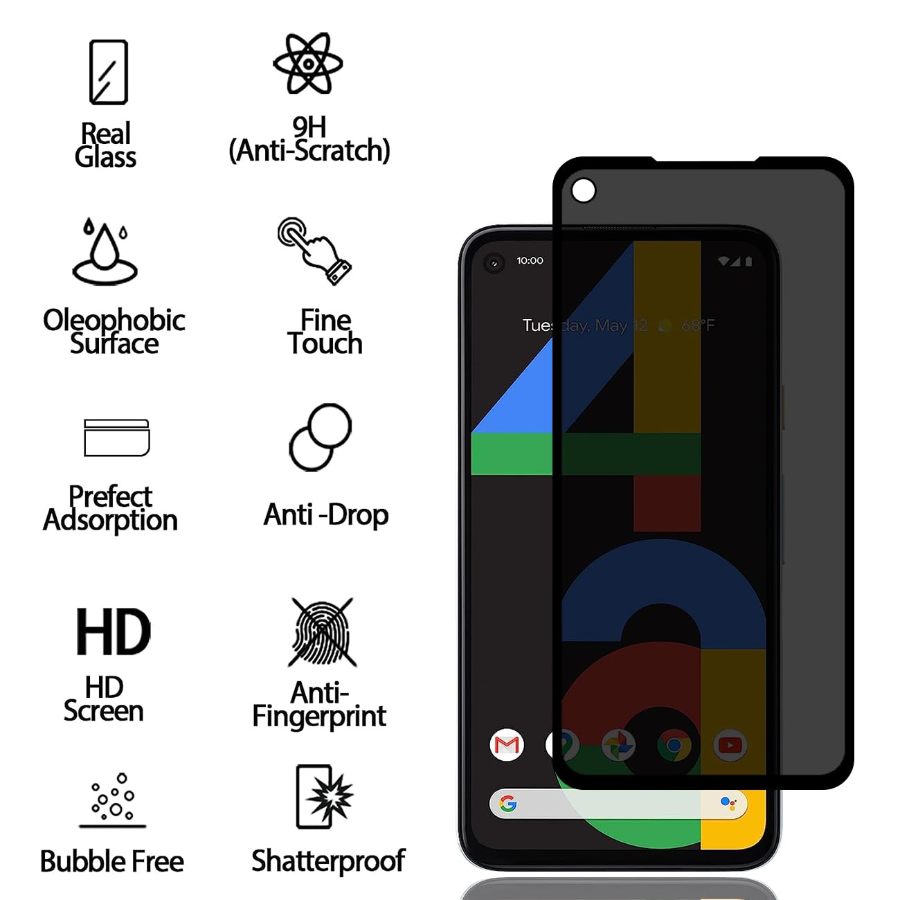 Super Pack per Google Pixel 4a Cover Bumper + 1 Pellicola