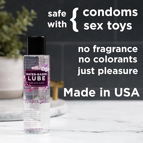 Miniatura 3 de Magic Gel Lubricante personal a base de agua Lubricante para hombres, mujeres y parejas Transparente sin manchas Sin sabor 2.2 onzas