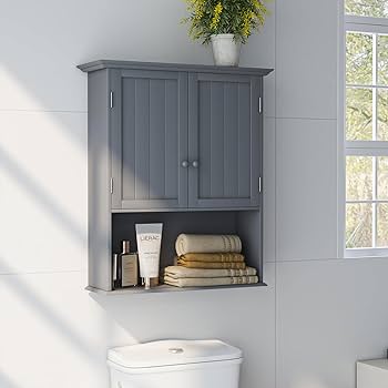 Multigot Wooden Bathroom Cabinet, Wall-Mounted Storage Cabinet With