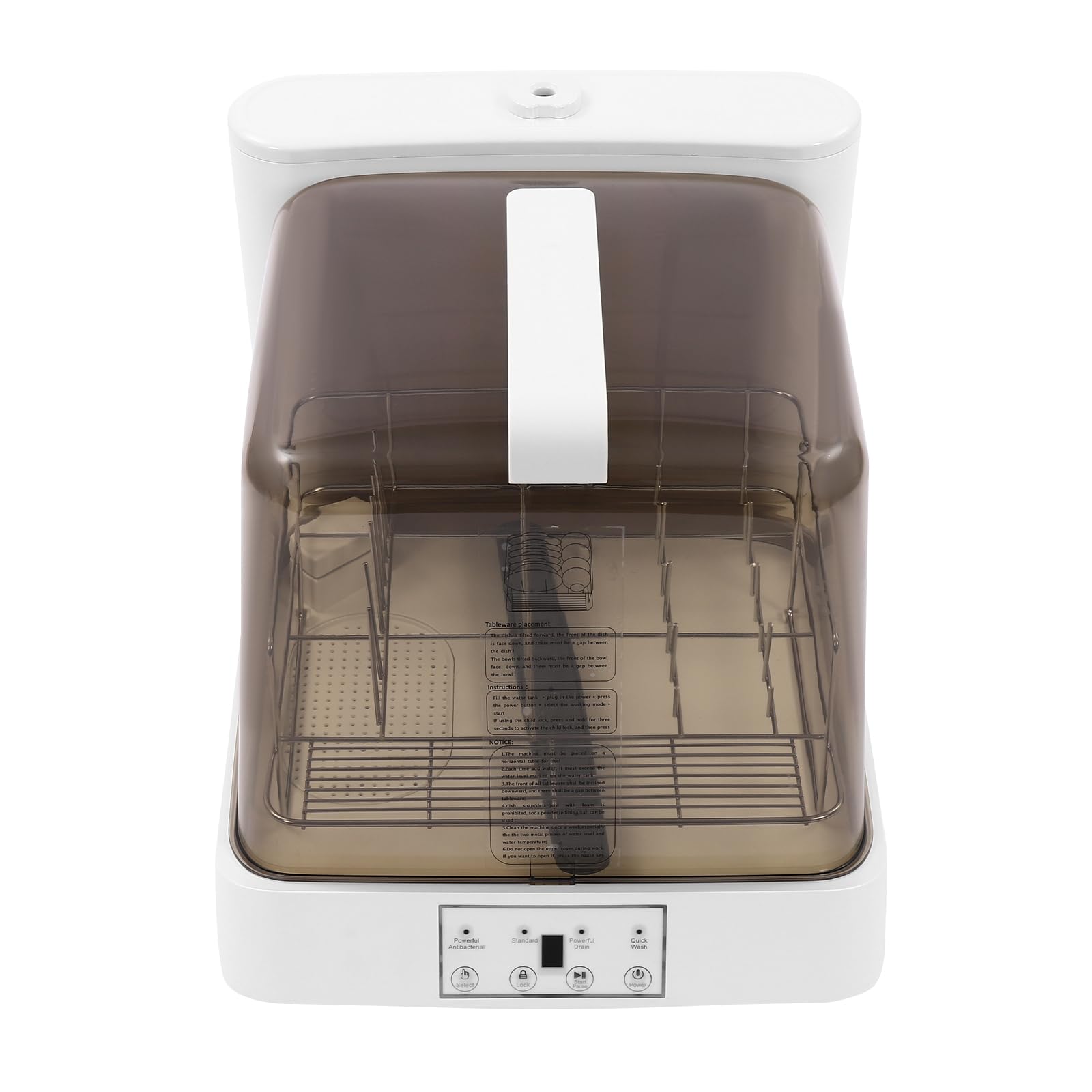 Mini lavastoviglie autoportante, piccola lavastoviglie da tavolo con /senza collegamento dell'acqua, serbatoio dell'acqua da 6 l, lavabile per campeggio, camper, barche, dormitori