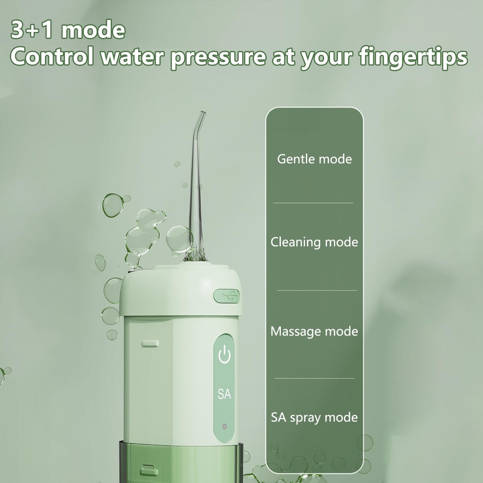 Idropulsore Dentale Irrigatore Elettrico Senza Fili | Idropulsore senza fili con batteria ricaricabile per adulti, bambini, donne, viaggi, casa, scuola, palestra, vacanze,