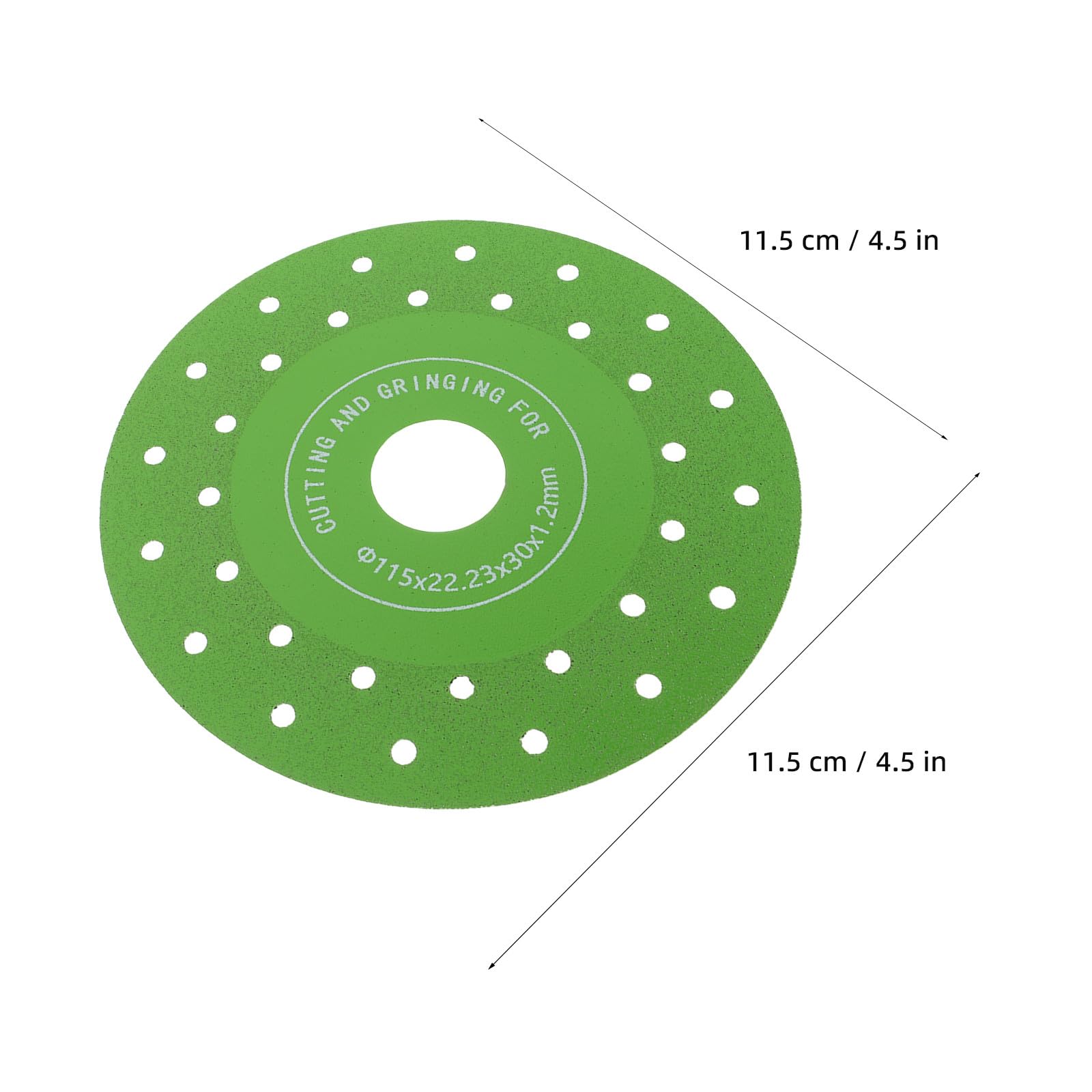 OUNONA 10 hojas de de diamante de 4,5" para amoladora angular (verde)