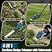 HumiLuft 24V Akku Heckenschere mit 100cm Verlängerungsstange, 4 in 1 Akku Grasschere & Strauchschere mit 2x1500mAh Batterien, Max 5.25ft, 90° Verstellbar, Elektrogartenscheren mit 120mm+230mm Klingen