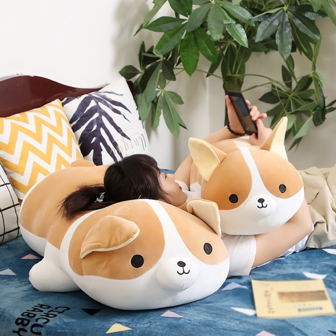 まるで本物の様に息をしている様にお腹が動く！すやすや眠るコーギーぬいぐるみ 新品 まるで本物の様に息をしている様にお腹が動く！すやすや