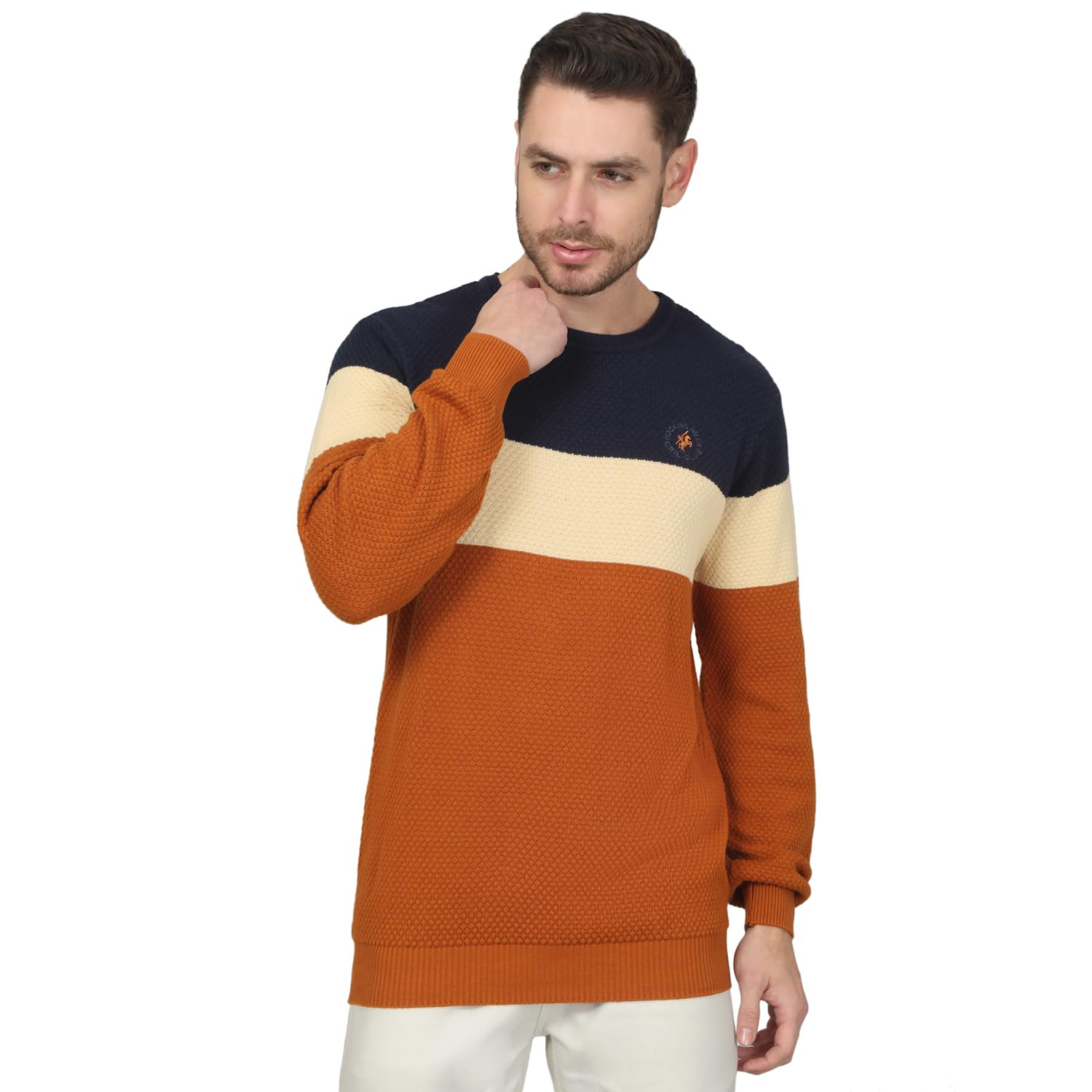 cantabil Striped Round Neck Full Sleeves Regular Fit Mens Casual Sweater | Casual Sweater for Men | Mens Sweater for Winter Wear (P_MSWT00117)-picture-41