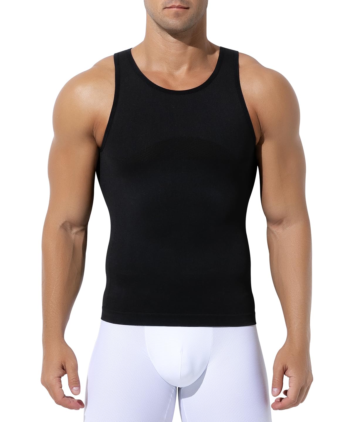 Arjen Kroos Pack de 2 Camiseta Compresión Hombre, Faja Reductora Hombre, Camiseta Tirantes Abdomen Plano