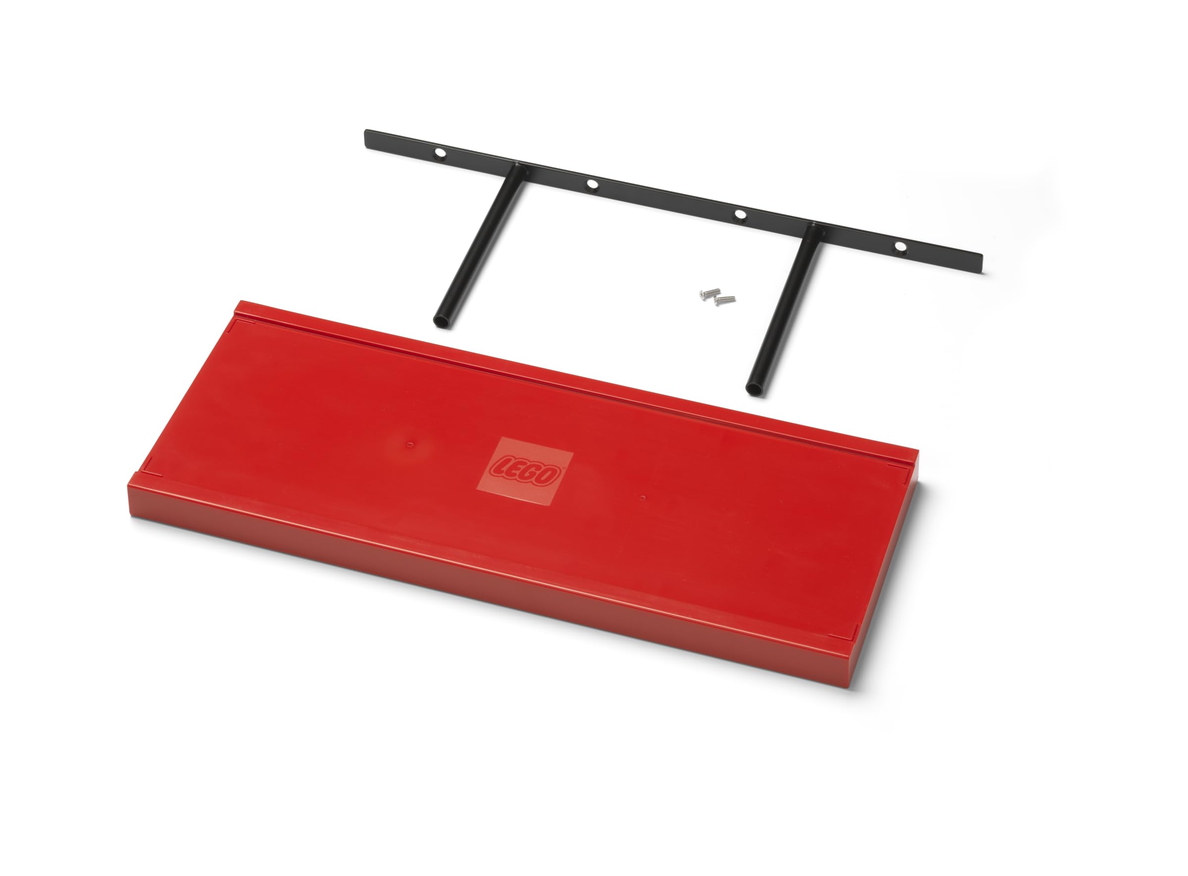 Room Copenhagen Lego Regal Rot – Wandregal mit 3 Bauplatten – Schweberegal für Kinderzimmer & Wand Deko – Regalbrett für Lego Fans - 38,5 x 2,5 x 15 cm