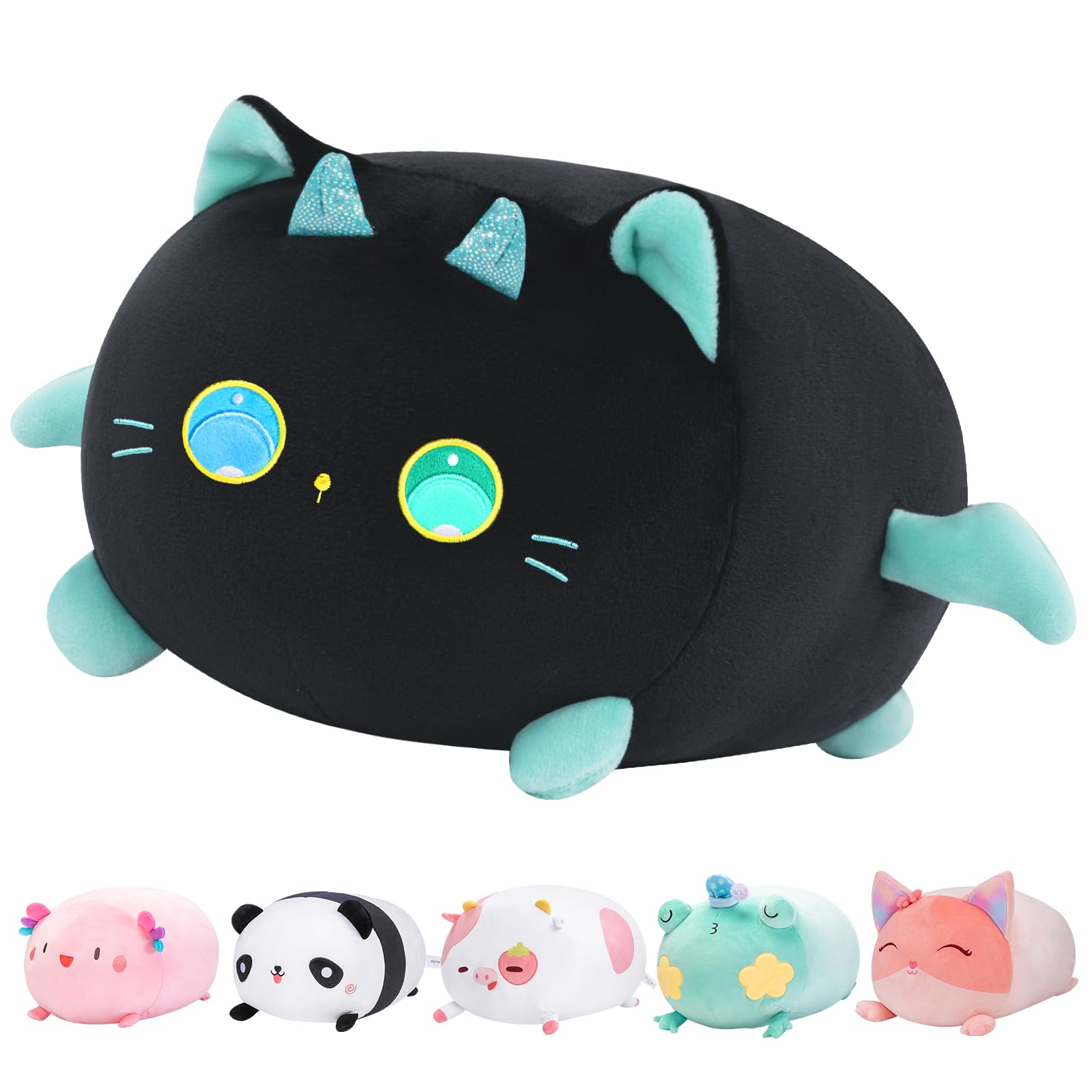 Mewaii 20 CM Cuscino di Peluche Kawaii Giocattolo per Bambini Abbraccio Cuscino Giocattoli BIG Eyes Cat Animali di Peluche Cuscino bambola Morbido Regalo 3 anni in su