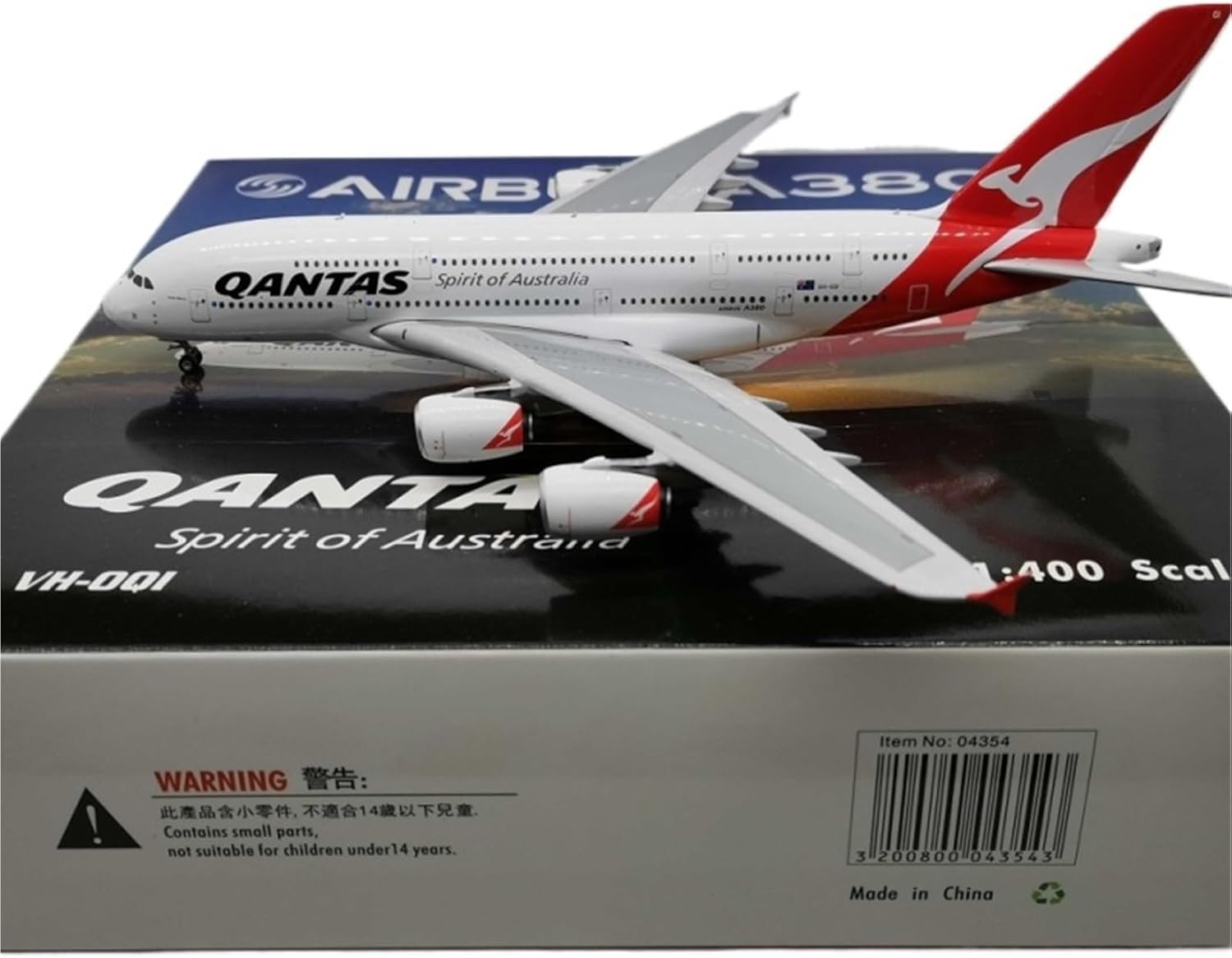 Replica Aircraft Models 1:400 18CM Scale Aircraft Model for Qantas Australian Airlines A380 VH-OQI Highly Detailed Airplanes Display Miniature Airplane Model