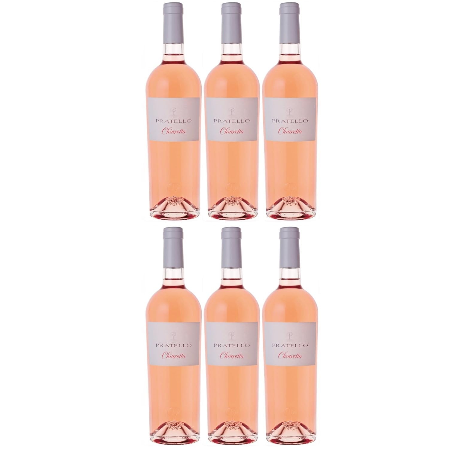 Pratello Chiaretto Gropello Barbera Syrah Marzemino Roséwein rosé trocken Lombardei Italien inkl. FeinWert E-Book (6 x 0,75l)